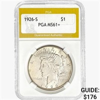 1926-S Silver Peace Dollar PGA MS61+