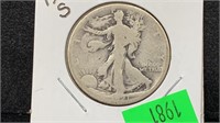 Semi-key: 1921-S Walking Liberty Half Dollar