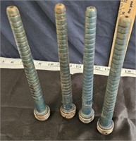 4 antique yarn spools