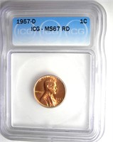 1957-D Cent ICG MS67 RD LISTS $300