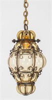 Archimede Seguso Attr. Blown Glass Pedant Lamp