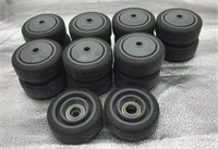 16 - 3”x11/4” Grey Rubber Wheels