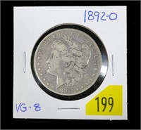 1892-O Morgan dollar