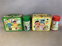 Pair of Sesame Street Metal Lunch Boxes with