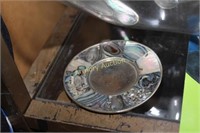 MOTHER OF PEARL SAUCER - SILVER?