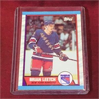 1989 Topps Brian Leetch NHL Hockey Card