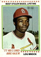 1978 Topps #1 Lou Brock PR