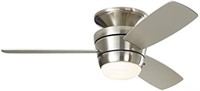 Harbor Breeze Mazon 44-in Brushed Nickel Flush Mou