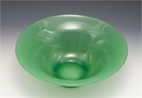 10" Jadeite Green Glass Fruit Bowl - Steuben ?