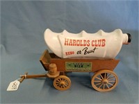 Vintage Beam "Harolds Club" Wagon Decanter