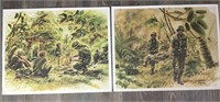 Vintage Nam War Paintings By Adele Lewis Ltd