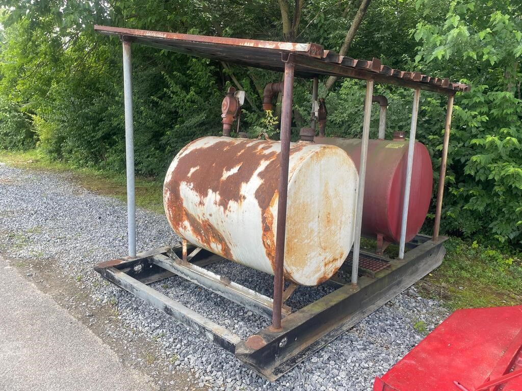 Used (2) Tanks Mounted On Steel Skid