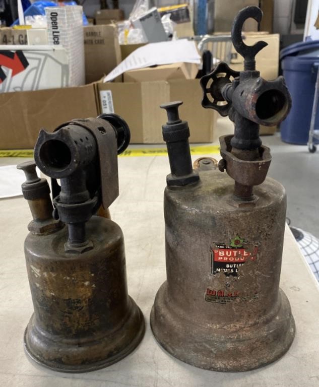 2x Antique blow torch