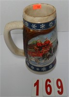 1995 Budweiser Lighting the way holiday Stein