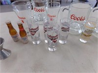 Coors Mugs, Harley Davidson shot glass