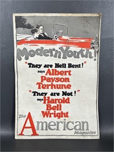 Vintage Modern Youth The American Magazine Poster