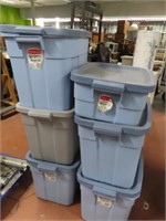 (6) Rubbermaid Heavy Duty Storage Tub Containers