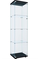 FLYMUHJIA Curio Cabinet Glass Display Case