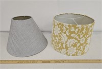 (2) Lamp Shades- One Has Coloring On Back Side-