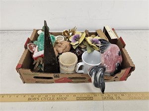 Trinkets & Vintage Items- Candle Holder, Bell,