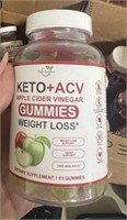 Lot of (5) Keto + ACV Apple Cider Vinegar Gummies
