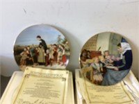 Collector plates with certificates sat of 5
