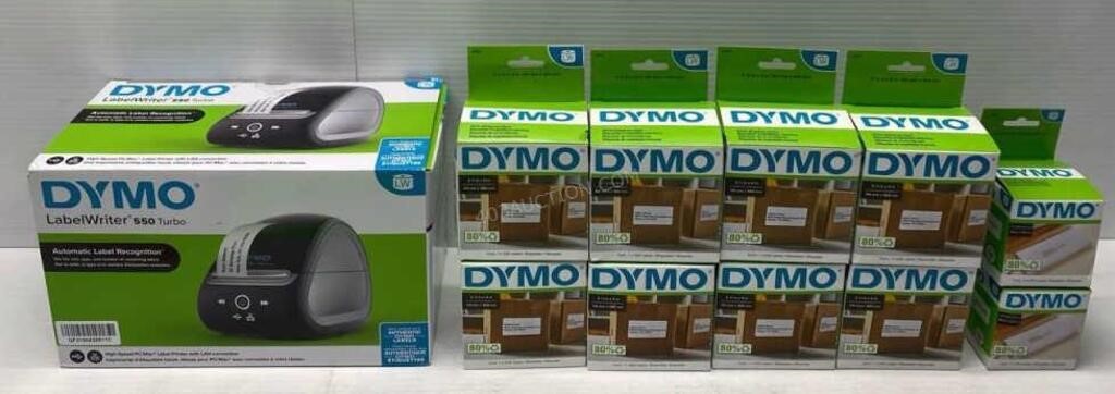 Dymo Label Printer + 10 Pks of Labels - NEW $470