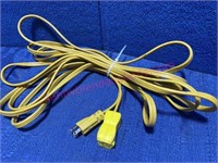 Yellow 25-ft flat extension cord (14-3 wire)