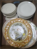 LARGE LOT OF PLATTERS & PLATES