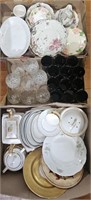 3 LARGE BOXES OF ASSORTED DISHES