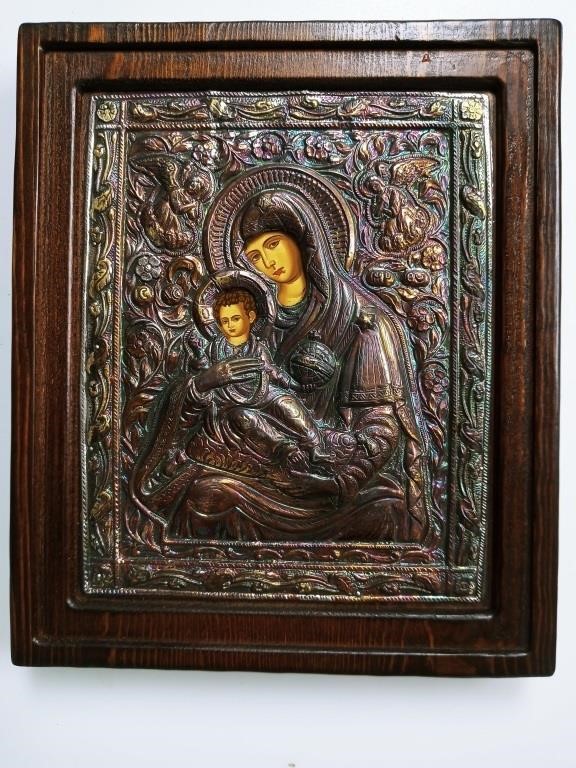 Eastern Orthodox Icon 22kt Plated