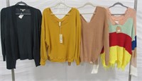 (4) Misc. Women's Sweaters Sz. L