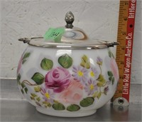 Vintage hand-painted biscuit jar