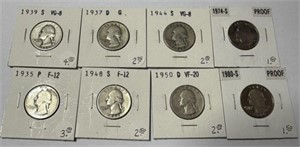 8 Silver Quarters