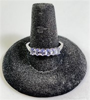 Sterling Tanzanite Ring 2 Grams Size 9.75