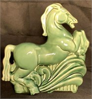 Vintage MCM " Stanford Pottery " Rearing Horse