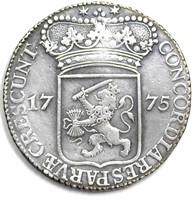 1775 SILVER Ducat XF Netherlands VERY RARE