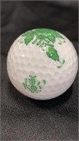 Herend, Golf Ball, Chinese Bouquet Green, 1.75" D,