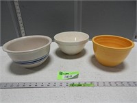 3 Mixing bowls; some damage