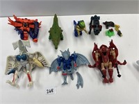 LOT OF 7 BEAST WARS FIGURES - SOME MISSING PARTS