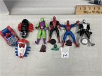 LOT OF SPIDERMAN ACTION FIGURES & MISC ITEMS