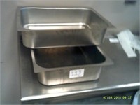 Lot of 2 Large Stainless Pans