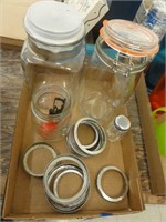 storage jars, canning rings