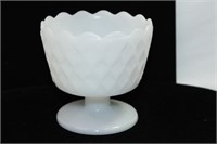Vintage Milk Glass Pedestal Goblet