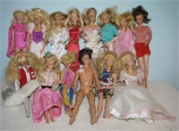 13 Assorted Barbies & 1 Male Mattel Doll-1966