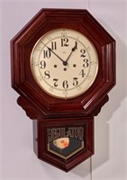 Ridgeway Regular Clock, dark finish, 17.5" dia. to