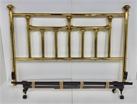 King size brass bed headboard, tubular with dome