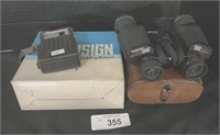 Bushnell Binoculars, Westinghouse Handheld Radio.