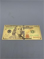 $100 24K Gold Foil Bill