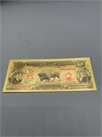 $10 Buffalo Note 24k Gold Foil